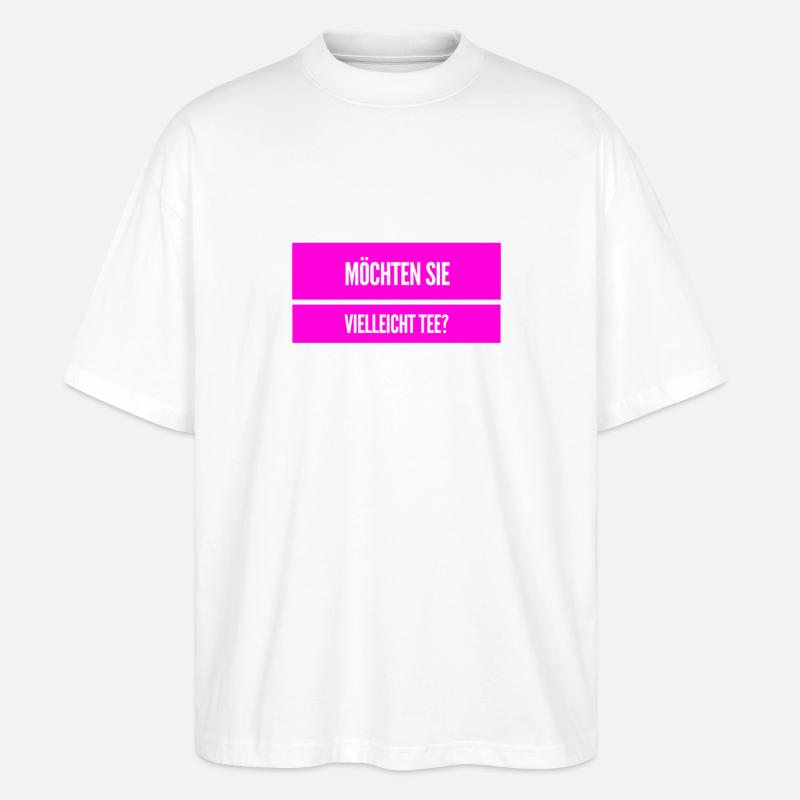 möchten sie Tee? - Stanley/Stella Oversized Unisex Bio T-Shirt Blaster 2.0 - Weiß