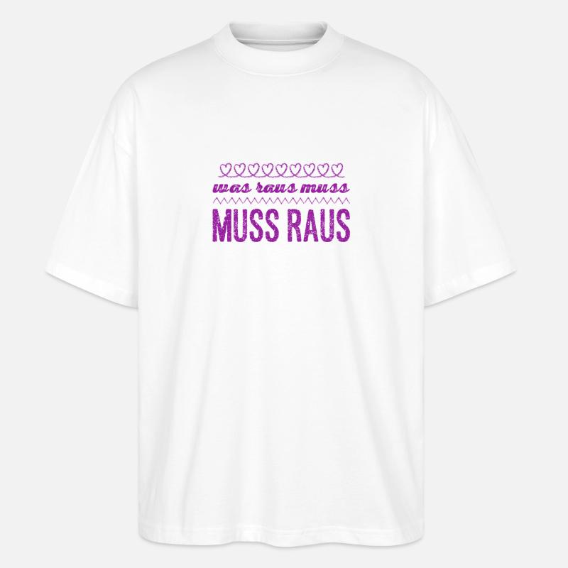 lass es raus - Stanley/Stella Oversized Unisex Bio T-Shirt Blaster 2.0 - Weiß
