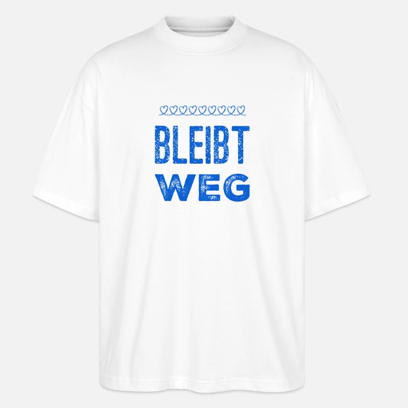 kommt nicht näher - Stanley/Stella Oversized Unisex Bio T-Shirt Blaster 2.0 - Weiß