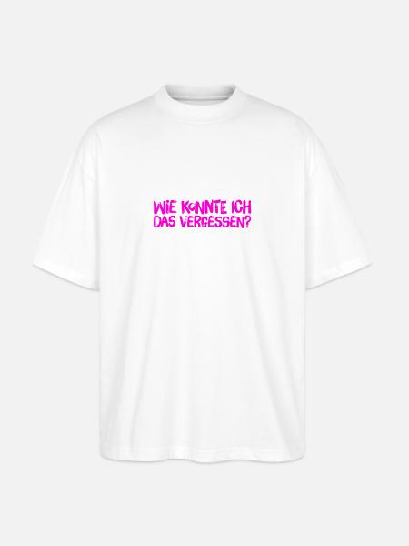 ich bin so vergesslich - Stanley/Stella Oversized Unisex Bio T-Shirt Blaster 2.0 - Weiß