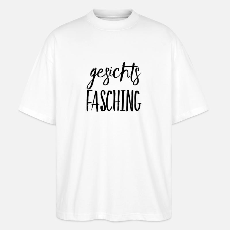 Gesichtsfasching - Stanley/Stella Oversized Unisex Bio T-Shirt Blaster 2.0 - Weiß