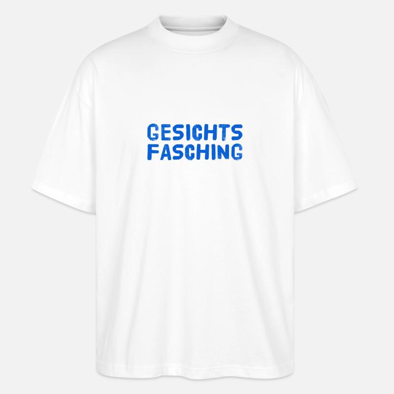 mein Gesichtsfasching - Stanley/Stella Oversized Unisex Bio T-Shirt Blaster 2.0 - Weiß