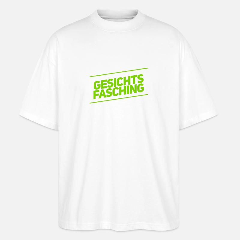 ich feiere Gesichtsfasching - Stanley/Stella Oversized Unisex Bio T-Shirt Blaster 2.0 - Weiß