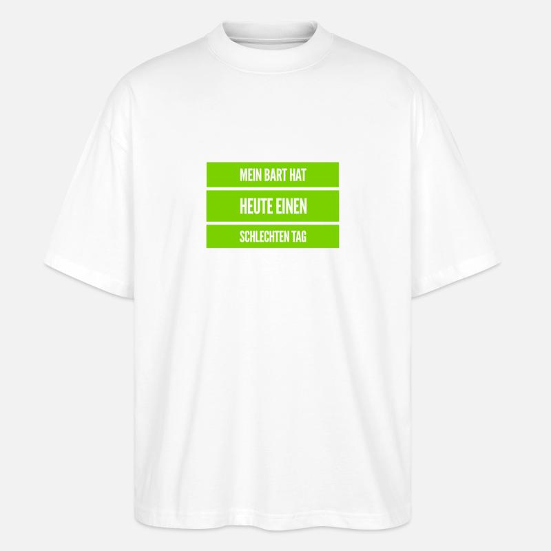 Bartpflege - Stanley/Stella Oversized Unisex Bio T-Shirt Blaster 2.0 - Weiß