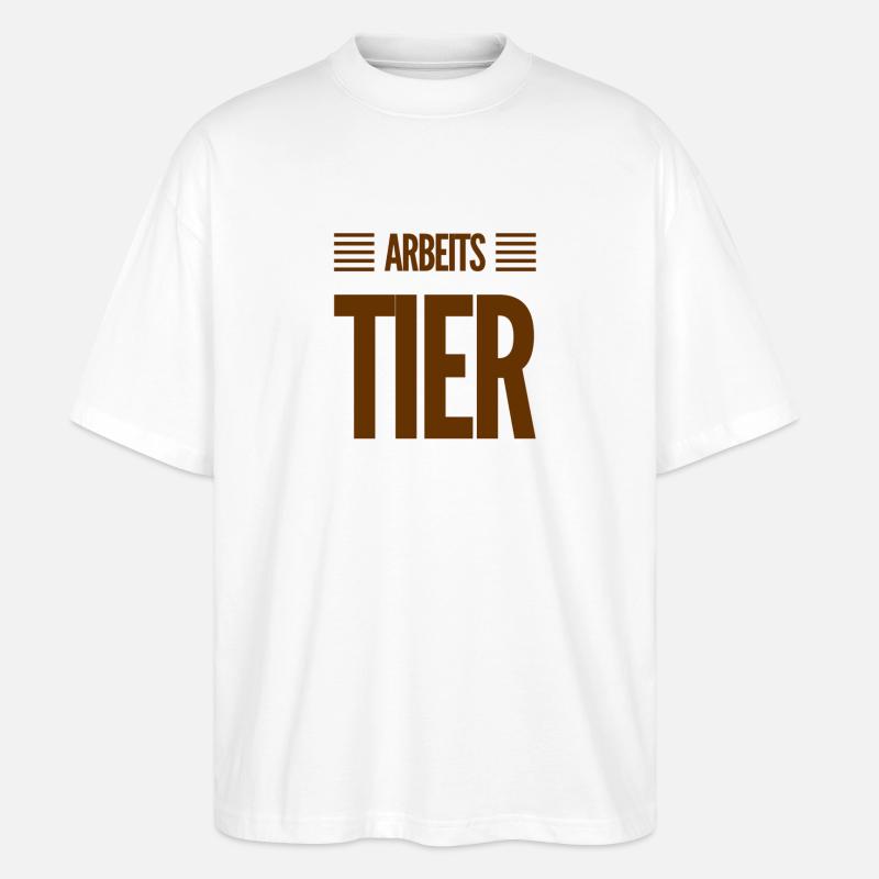 ich arbeite gern - Stanley/Stella Oversized Unisex Bio T-Shirt Blaster 2.0 - Weiß