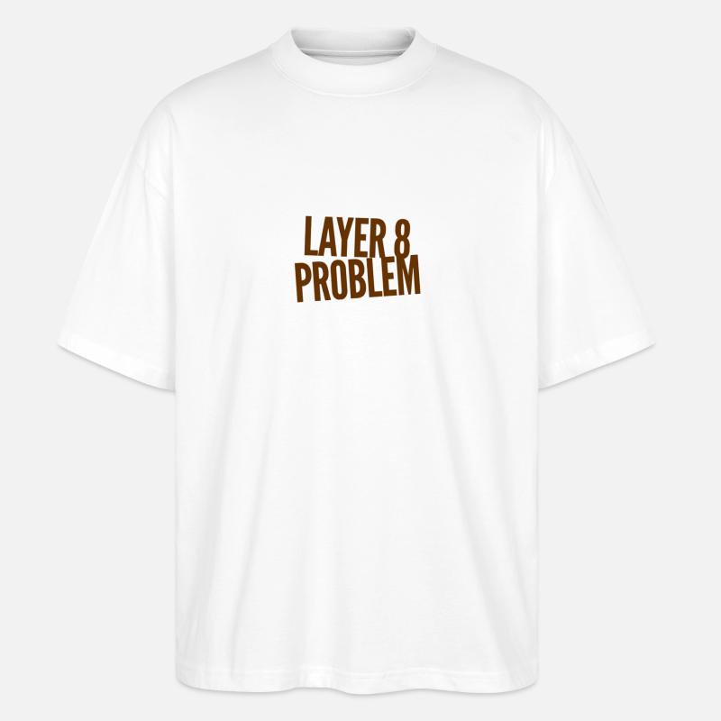 Problème de couche 8 - T-shirt bio Blaster 2.0 coupe oversize Stanley/Stella Unisexe - blanc