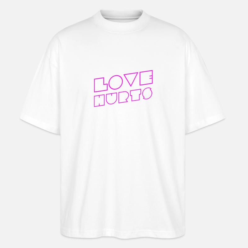 Love ain't easy - Stanley/Stella Oversized Unisex Organic T-shirt Blaster 2.0 - white