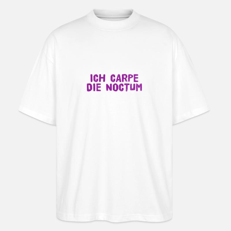 ich bin eine Nachteule - Stanley/Stella Oversized Unisex Bio T-Shirt Blaster 2.0 - Weiß