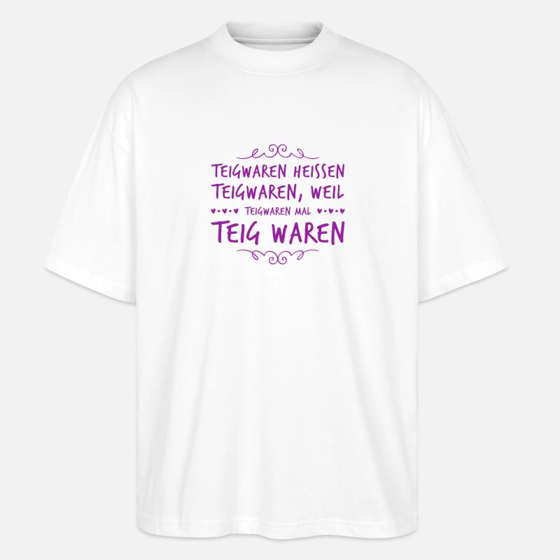 neues über Teigwaren - Stanley/Stella Oversized Unisex Bio T-Shirt Blaster 2.0 - Weiß