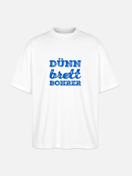 Dünnbrettbohrer - Stanley/Stella Oversized Unisex Bio T-Shirt Blaster 2.0 - Weiß