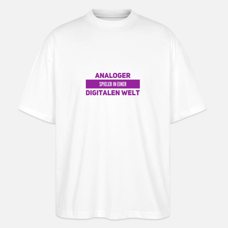 analog geht immer - Stanley/Stella Oversized Unisex Bio T-Shirt Blaster 2.0 - Weiß
