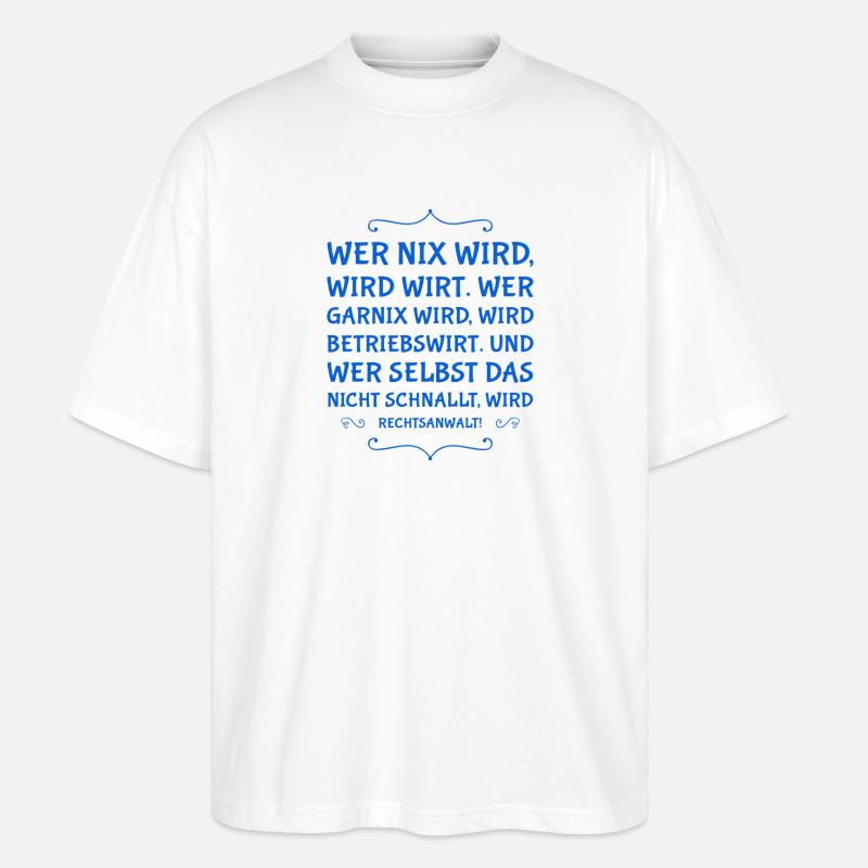 wer nix wird - Stanley/Stella Oversized Unisex Bio T-Shirt Blaster 2.0 - Weiß