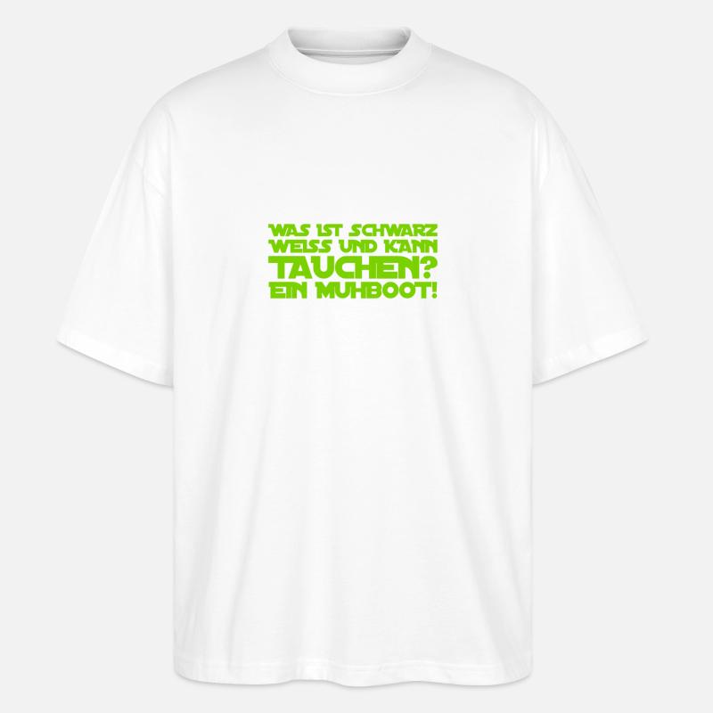 Flachwitze sind super - Stanley/Stella Oversized Unisex Bio T-Shirt Blaster 2.0 - Weiß