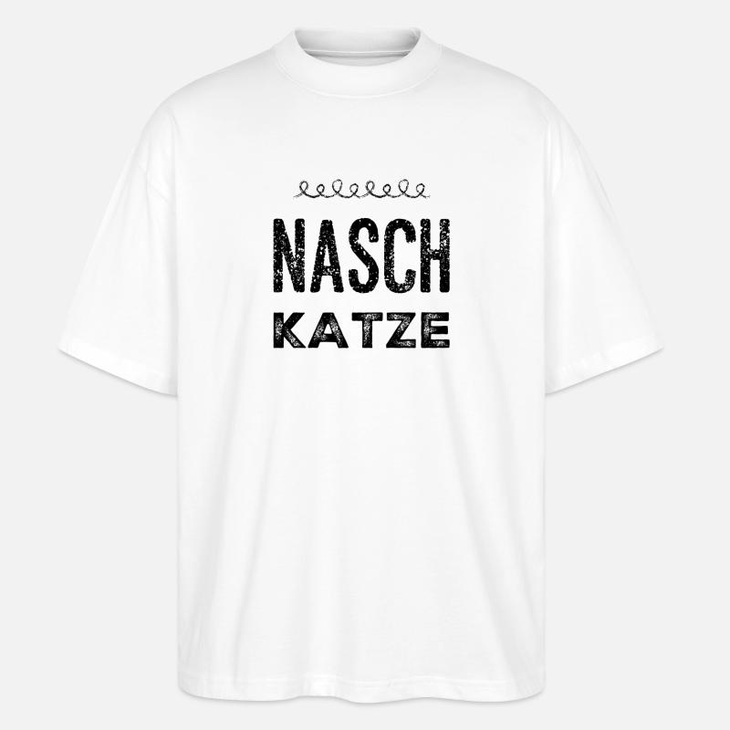 naschen ist super - Stanley/Stella Oversized Unisex Bio T-Shirt Blaster 2.0 - Weiß