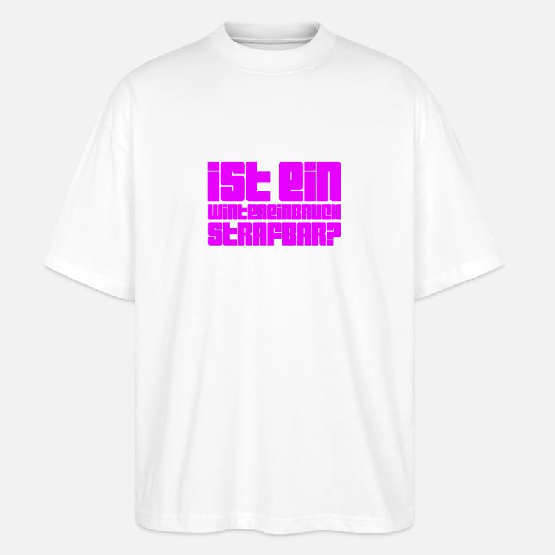 plötzlich Winter - Stanley/Stella Oversized Unisex Bio T-Shirt Blaster 2.0 - Weiß