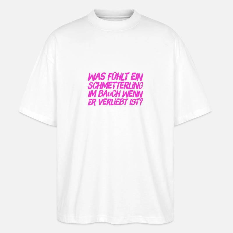 verliebte Schmetterlinge - Stanley/Stella Oversized Unisex Bio T-Shirt Blaster 2.0 - Weiß