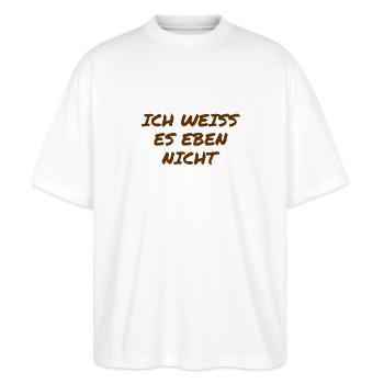 Je ne sais pas - T-shirt bio Blaster 2.0 coupe oversize Stanley/Stella Unisexe - blanc - Devant - Alina (178cm) & Michal (187cm)