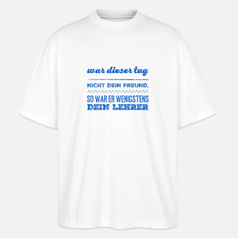 ich genieße mein Leben - Stanley/Stella Oversized Unisex Bio T-Shirt Blaster 2.0 - Weiß