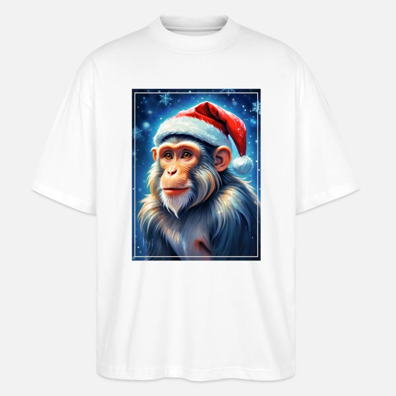 Singe Paysage D’hiver 1.4 - T-shirt bio Blaster 2.0 coupe oversize Stanley/Stella Unisexe - blanc