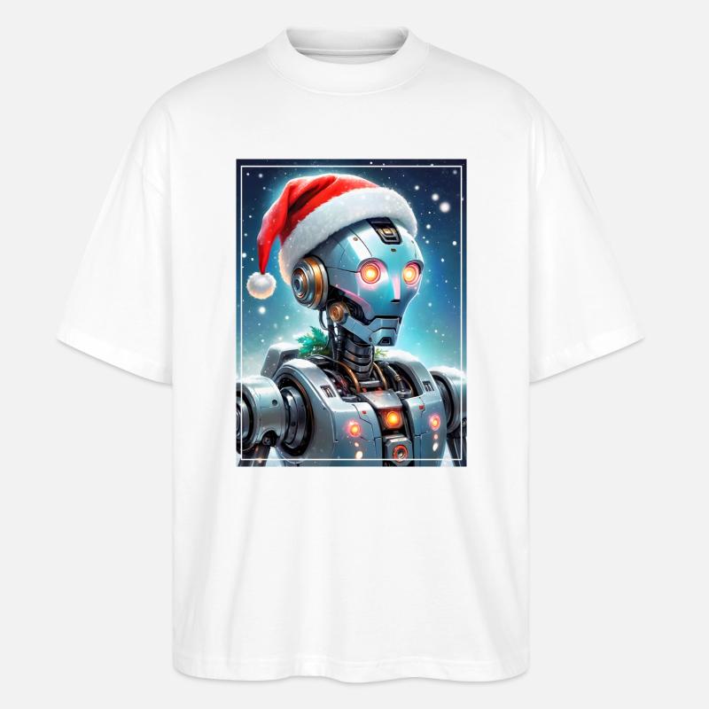 Winterlandschaft Robot 1.12 - Stanley/Stella Oversized Unisex Bio T-Shirt Blaster 2.0 - Weiß