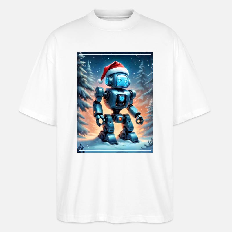 Robot Paysage D’hiver 1.15 - T-shirt bio Blaster 2.0 coupe oversize Stanley/Stella Unisexe - blanc