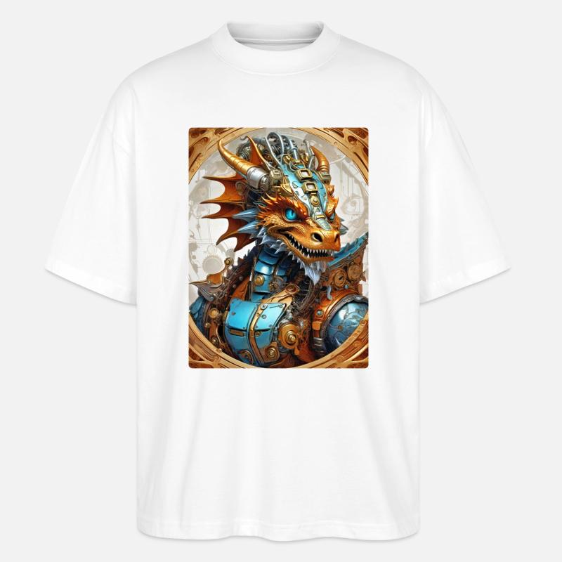 Dragon Steampunk 1.6 - T-shirt bio Blaster 2.0 coupe oversize Stanley/Stella Unisexe - blanc