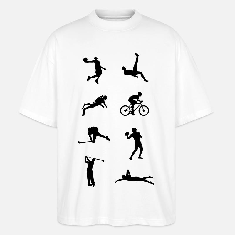 Sportarten Geschenk - Stanley/Stella Oversized Unisex Bio T-Shirt Blaster 2.0 - Weiß