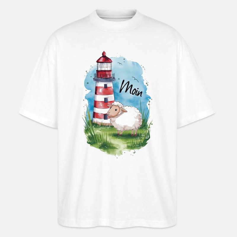 Moin Schaf - Stanley/Stella Oversized Unisex Bio T-Shirt Blaster 2.0 - Weiß