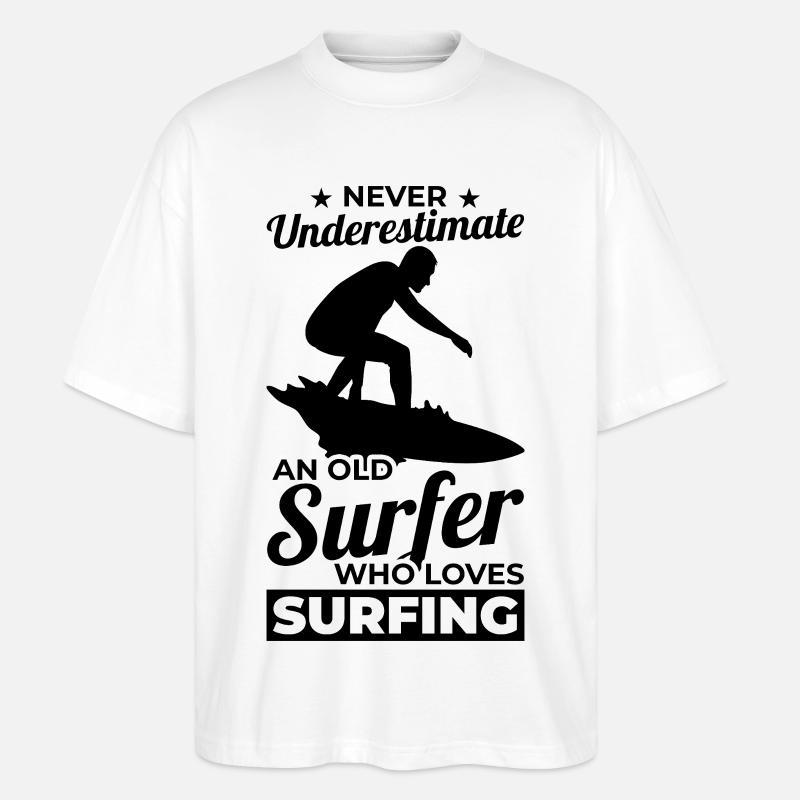 Surfeur Papi - T-shirt bio Blaster 2.0 coupe oversize Stanley/Stella Unisexe - blanc