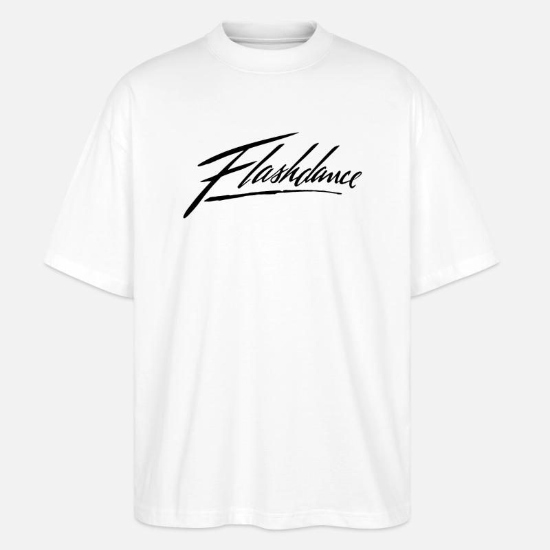 Flashdance Logo En Noir - T-shirt bio Blaster 2.0 coupe oversize Stanley/Stella Unisexe - blanc