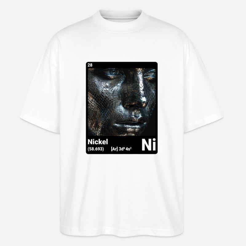 AI am Nickel (bk) - Stanley/Stella Oversized Unisex Bio T-Shirt Blaster 2.0 - Weiß