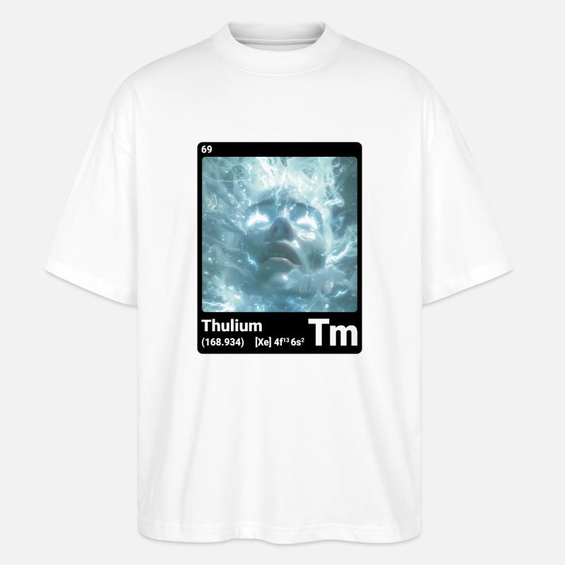 AI am Thulium (bk) - Stanley/Stella Oversized Unisex Bio T-Shirt Blaster 2.0 - Weiß