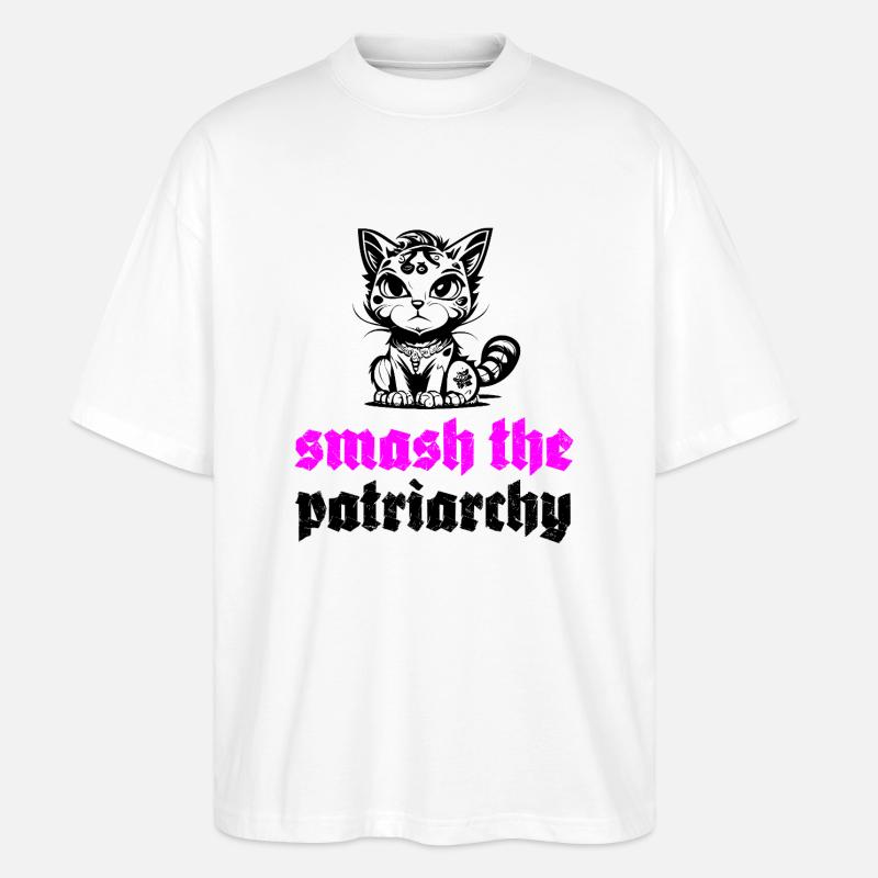 smash the patriarchy - Stanley/Stella Oversized Unisex Bio T-Shirt Blaster 2.0 - Weiß