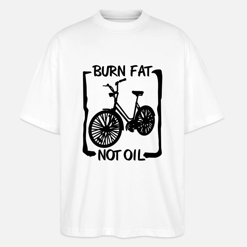 burn fat, not oil - T-shirt bio Blaster 2.0 coupe oversize Stanley/Stella Unisexe - blanc