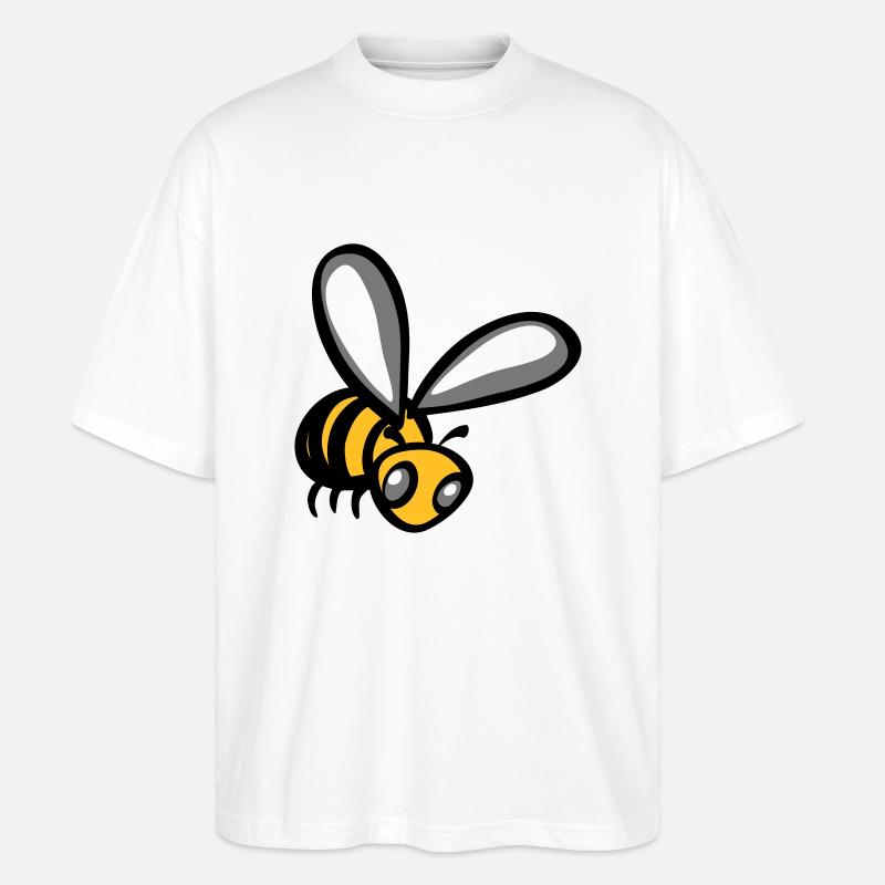 Biene - Stanley/Stella Oversized Unisex Bio T-Shirt Blaster 2.0 - Weiß