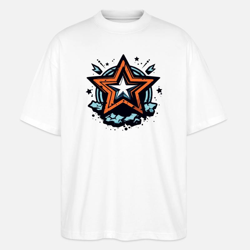 Der Sternen-Held des Volkes - Stanley/Stella Oversized Unisex Bio T-Shirt Blaster 2.0 - Weiß