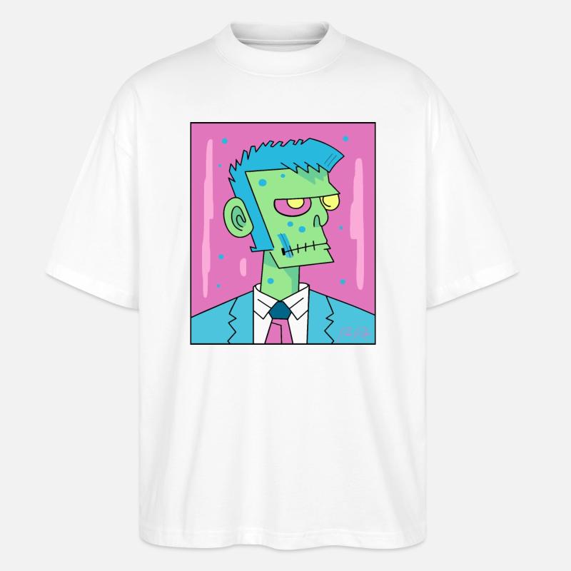Gestionnaire à succès Zombie - T-shirt bio Blaster 2.0 coupe oversize Stanley/Stella Unisexe - blanc