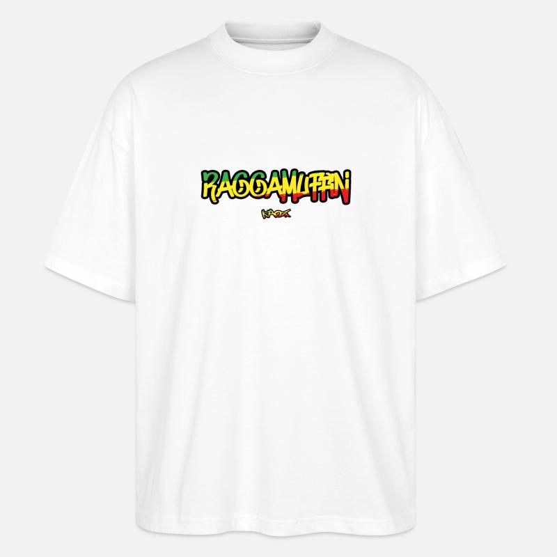 Raggamuffin Reggae - Stanley/Stella Oversized Unisex Bio T-Shirt Blaster 2.0 - Weiß