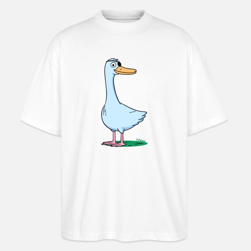 Die einäugige Gans - Stanley/Stella Oversized Unisex Bio T-Shirt Blaster 2.0 - Weiß