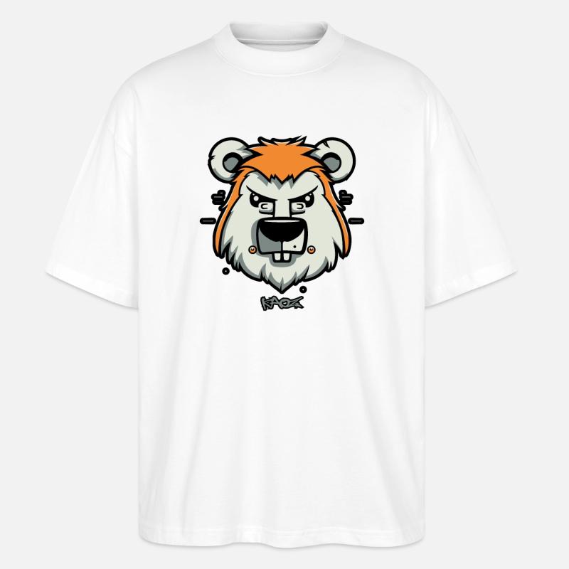 Hamster, Castor, Rongeur - T-shirt bio Blaster 2.0 coupe oversize Stanley/Stella Unisexe - blanc