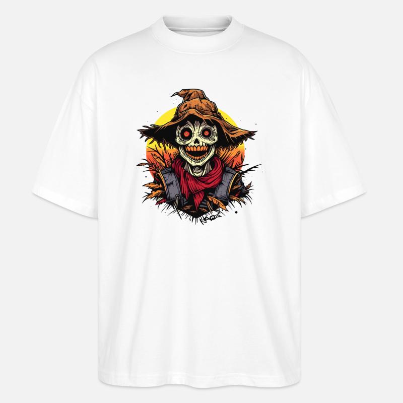 Cartoon-Buch: Vogelscheuche - Stanley/Stella Oversized Unisex Bio T-Shirt Blaster 2.0 - Weiß
