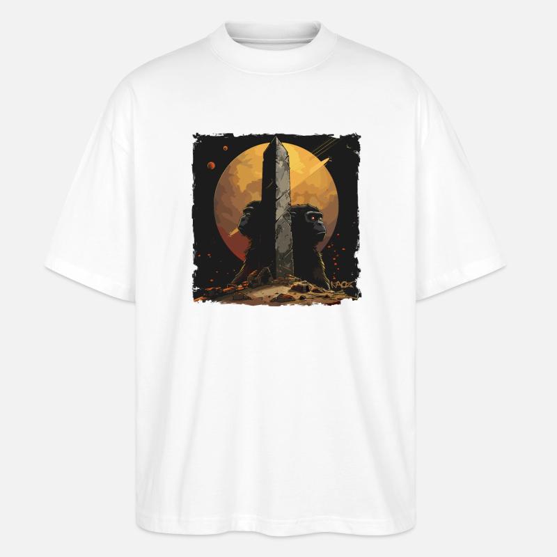 Singes et Monolithe : Science-Fiction - T-shirt bio Blaster 2.0 coupe oversize Stanley/Stella Unisexe - blanc