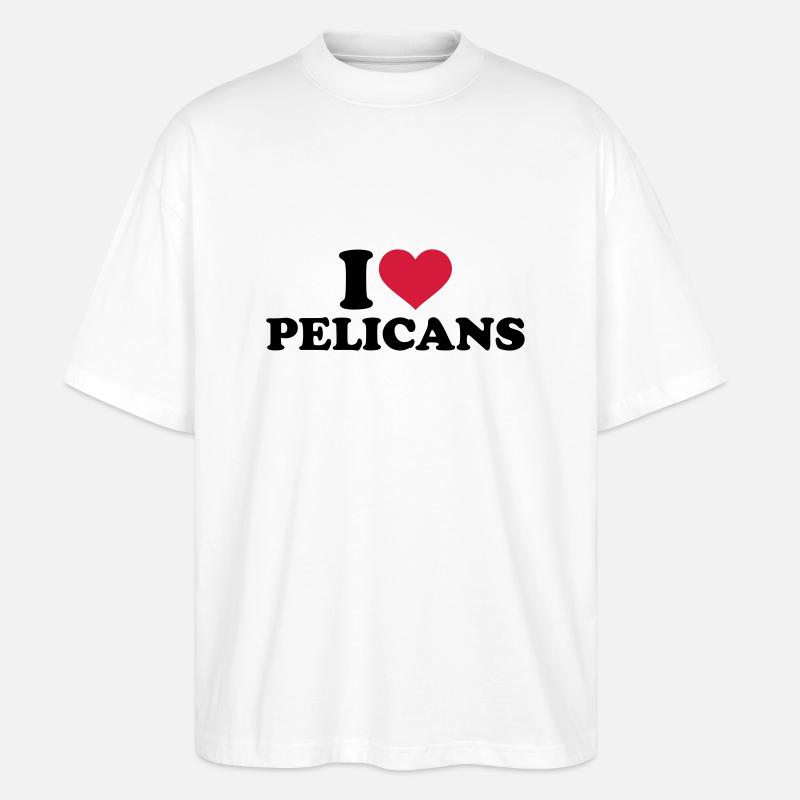 I love pelicans - T-shirt bio Blaster 2.0 coupe oversize Stanley/Stella Unisexe - blanc