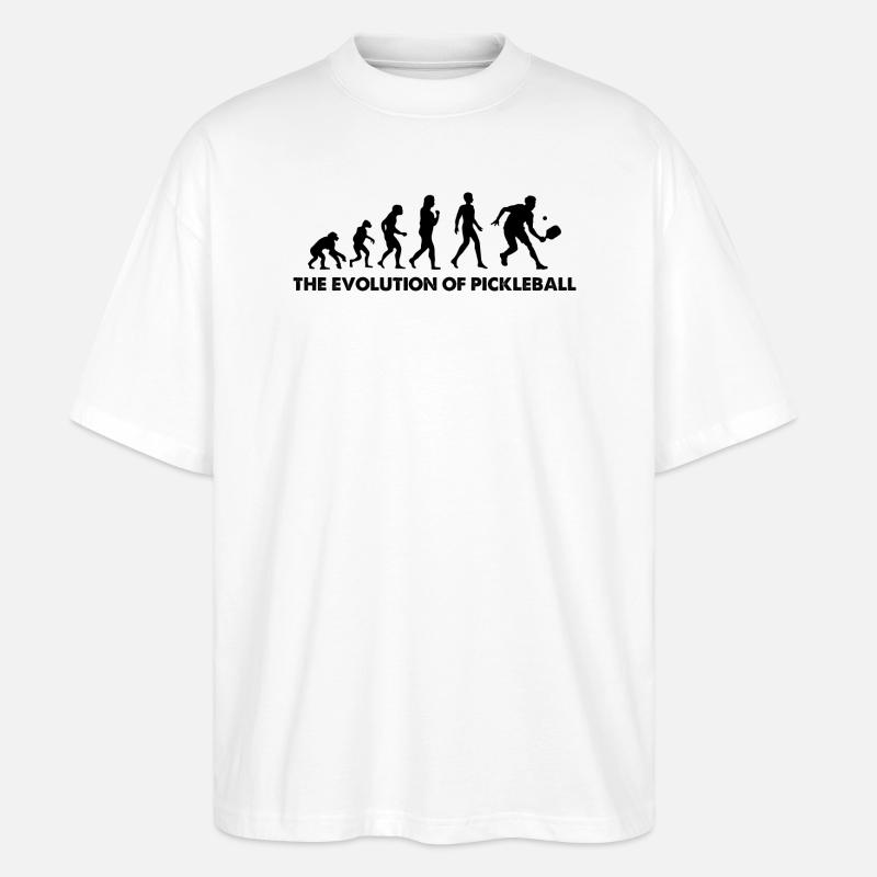 L’évolution du pickleball - T-shirt bio Blaster 2.0 coupe oversize Stanley/Stella Unisexe - blanc