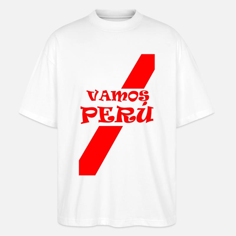 Vamos Peru - Stanley/Stella Oversized Unisex Bio T-Shirt Blaster 2.0 - Weiß