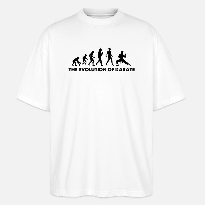 L’évolution du karaté - T-shirt bio Blaster 2.0 coupe oversize Stanley/Stella Unisexe - blanc