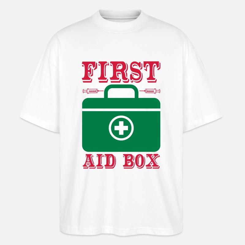 first aid box - Stanley/Stella Oversized Unisex Bio T-Shirt Blaster 2.0 - Weiß