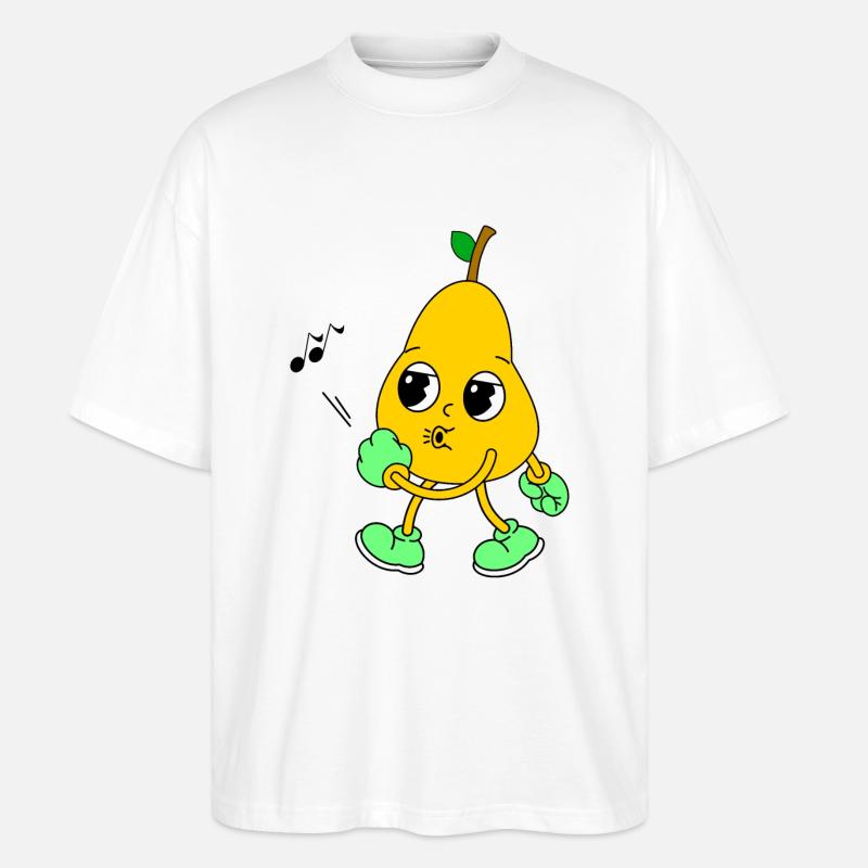 Pfeifende Birne - Stanley/Stella Oversized Unisex Bio T-Shirt Blaster 2.0 - Weiß