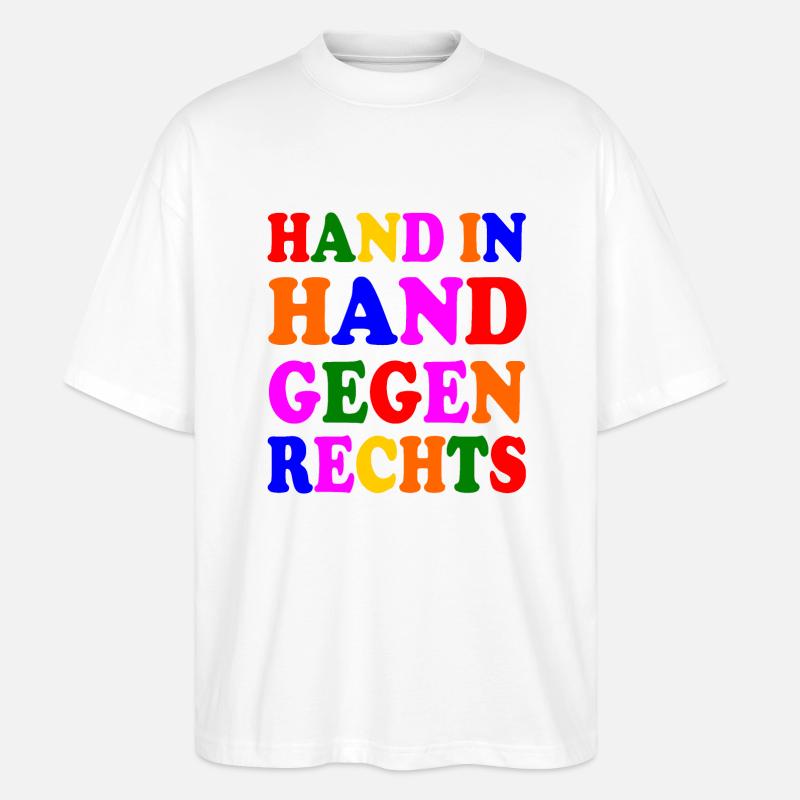 Gegen rechts - Stanley/Stella Oversized Unisex Bio T-Shirt Blaster 2.0 - Weiß