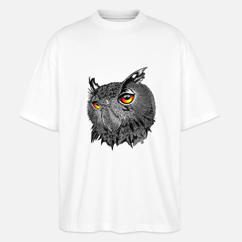 Uhu/Bubo Bubo/Hibou - T-shirt bio Blaster 2.0 coupe oversize Stanley/Stella Unisexe - blanc